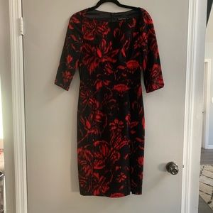 Black Halo 3/4 Sleeve Cocktail Dress